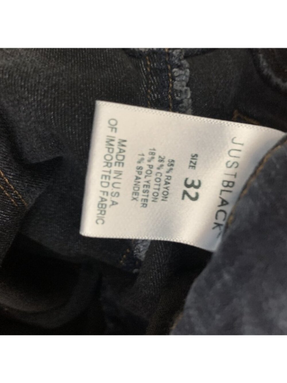 ✨3/$30 Just Black Women's 32 Stretchy Skinny Jeans Made In The USA - Picture 4 of 4
